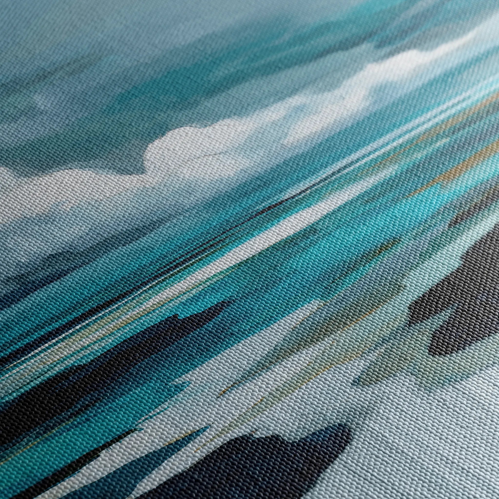 Abstract 1152 Canvas Art 16" x 16" / 40 x 40 cm / Black