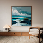 Abstract 1152 Canvas Art 60 x 60 cm / Black