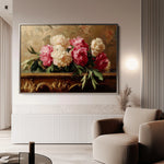 Floral 1152 Canvas Art 18" x 24" / 45 x 60 cm / Black