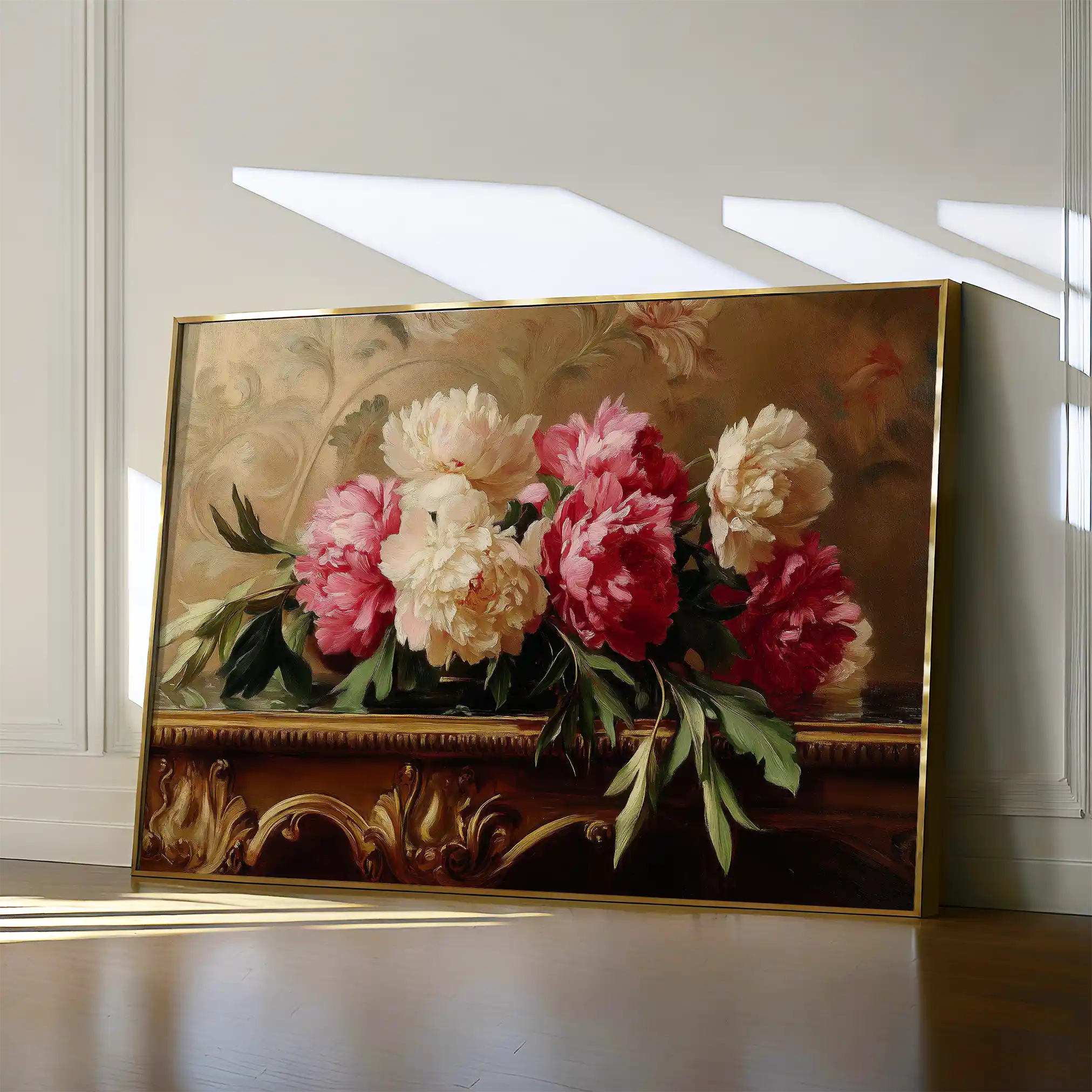 Floral 1152 Canvas Art 60 x 40 cm / Black