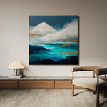 Abstract 1153 Canvas Art 16" x 16" / 40 x 40 cm / Black