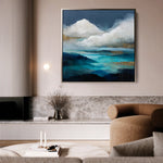 Abstract 1153 Canvas Art 16" x 16" / 40 x 40 cm / Black