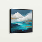 Abstract 1153 Canvas Art 16" x 16" / 40 x 40 cm / Black