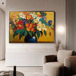 Floral 1153 Canvas Art 18" x 24" / 45 x 60 cm / Black