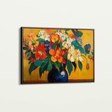 Floral 1153 Canvas Art 18" x 24" / 45 x 60 cm / Black
