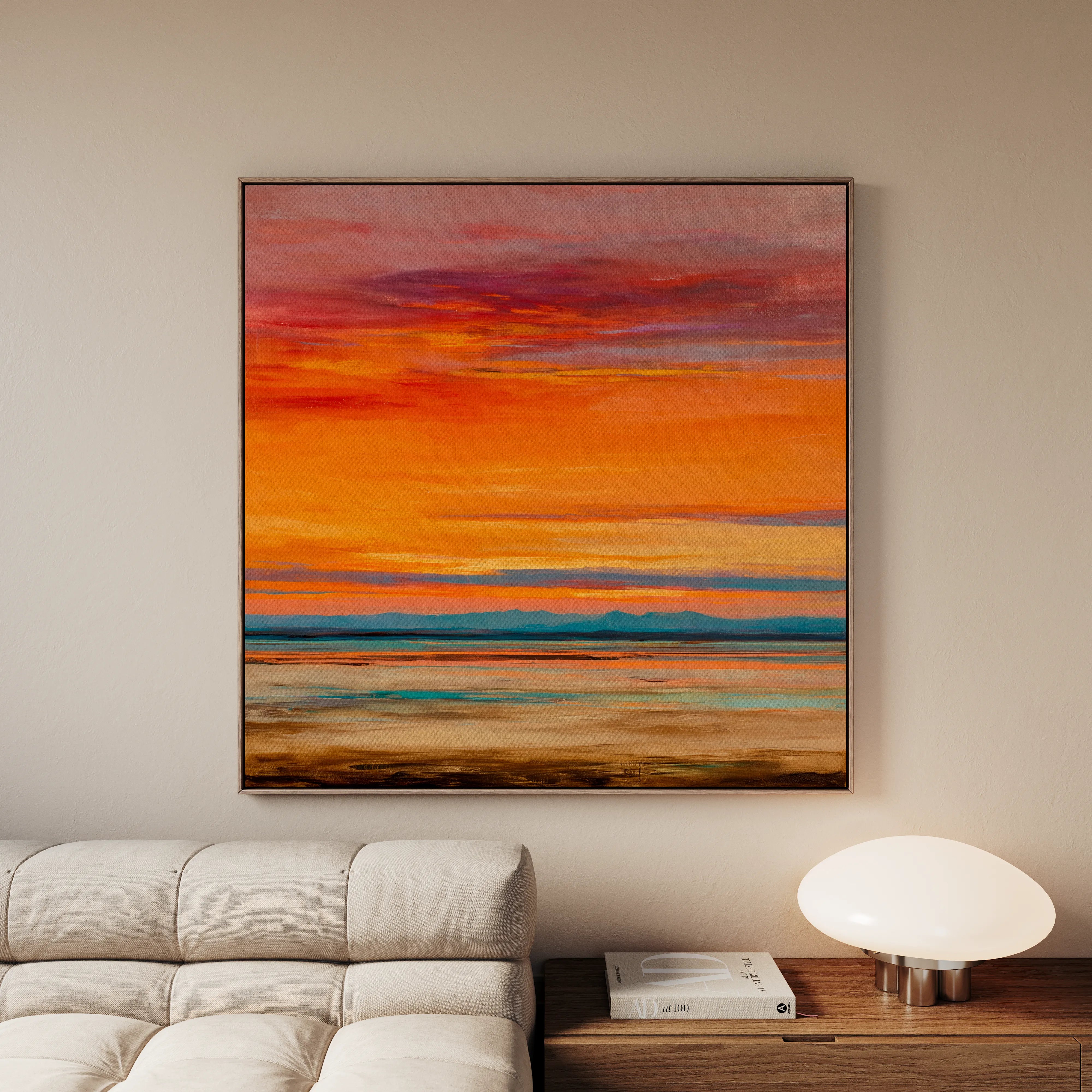 Abstract 1154 Canvas Art 16" x 16" / 40 x 40 cm / Black