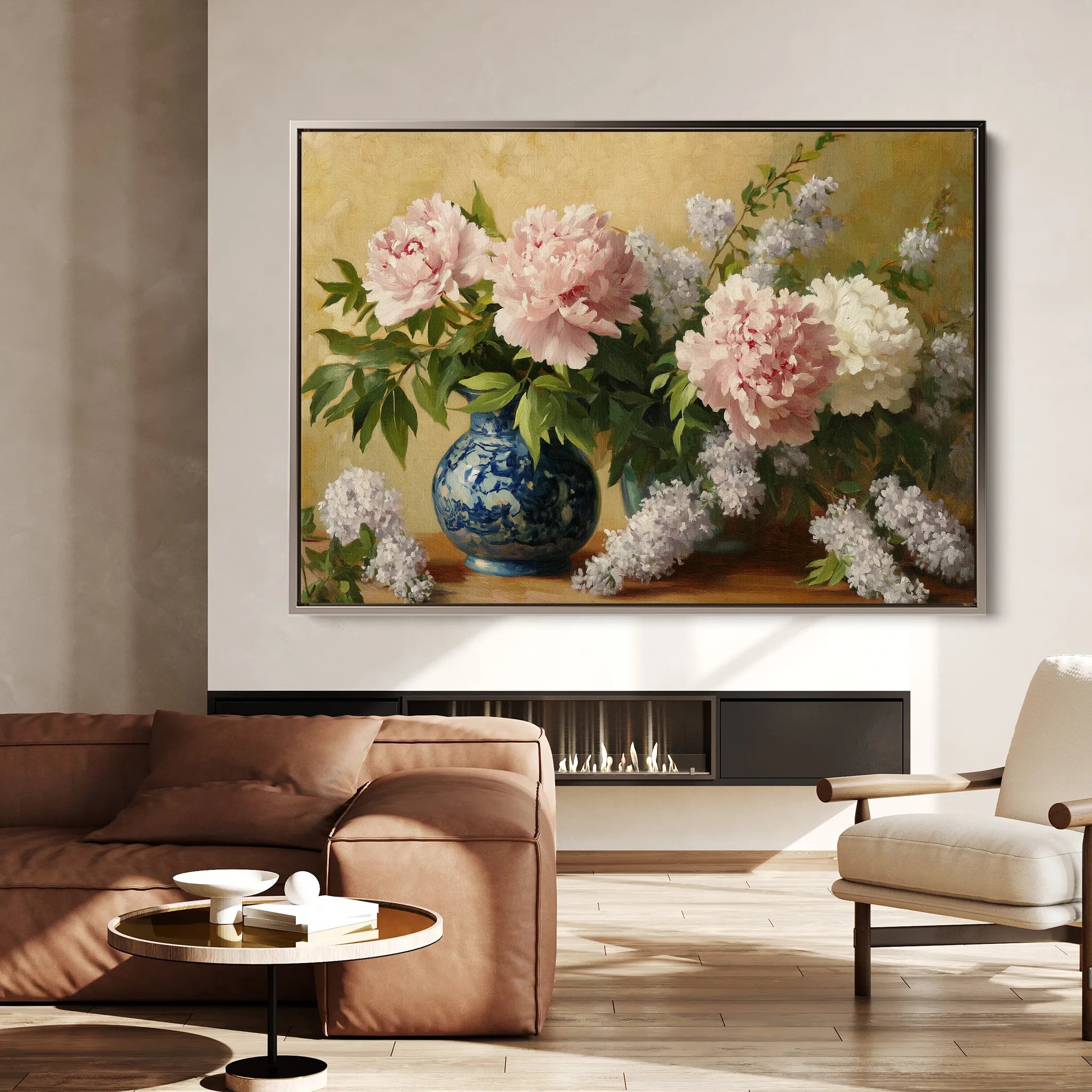 Floral 1154 Canvas Art 18" x 24" / 45 x 60 cm / Black