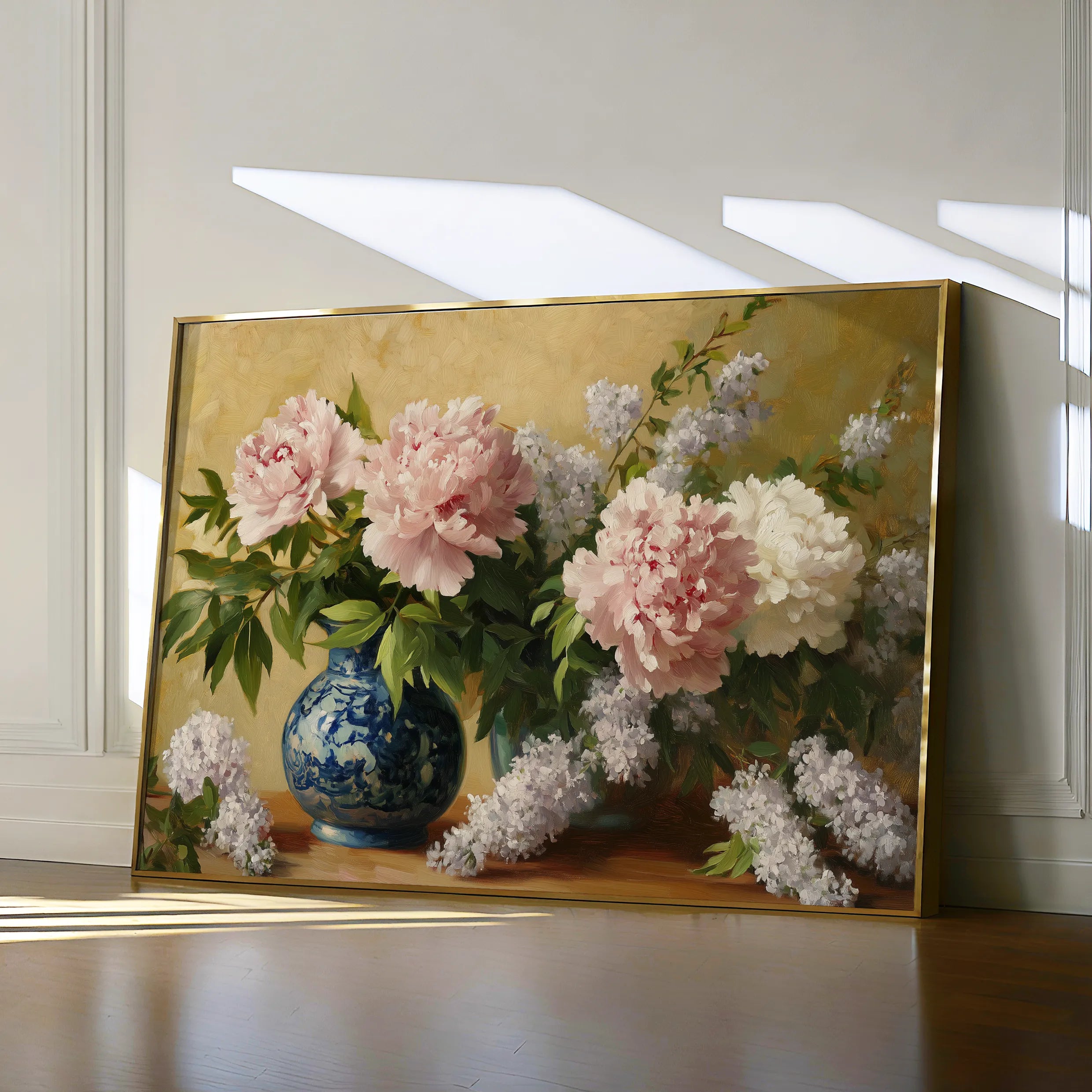 Floral 1154 Canvas Art 18" x 24" / 45 x 60 cm / Black