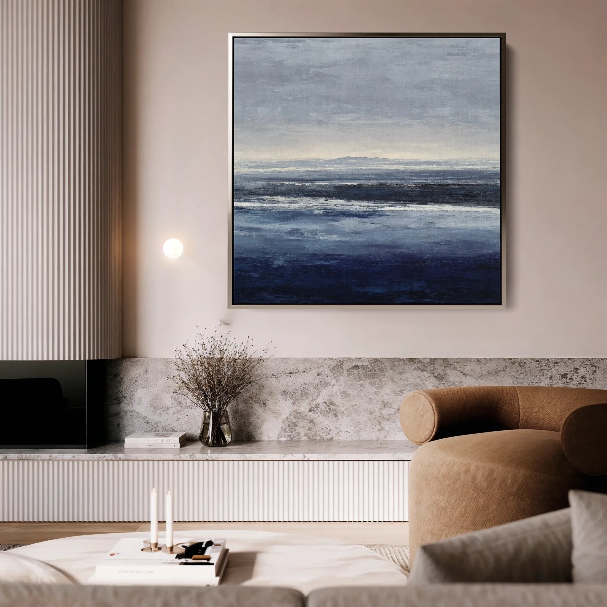 Abstract 1155 Canvas Art 16" x 16" / 40 x 40 cm / Black