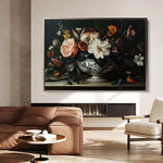 Floral 1155 Canvas Art 18" x 24" / 45 x 60 cm / Black