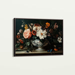 Floral 1155 Canvas Art 18" x 24" / 45 x 60 cm / Black
