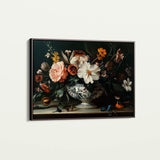 Floral 1155 Canvas Art 18" x 24" / 45 x 60 cm / Black