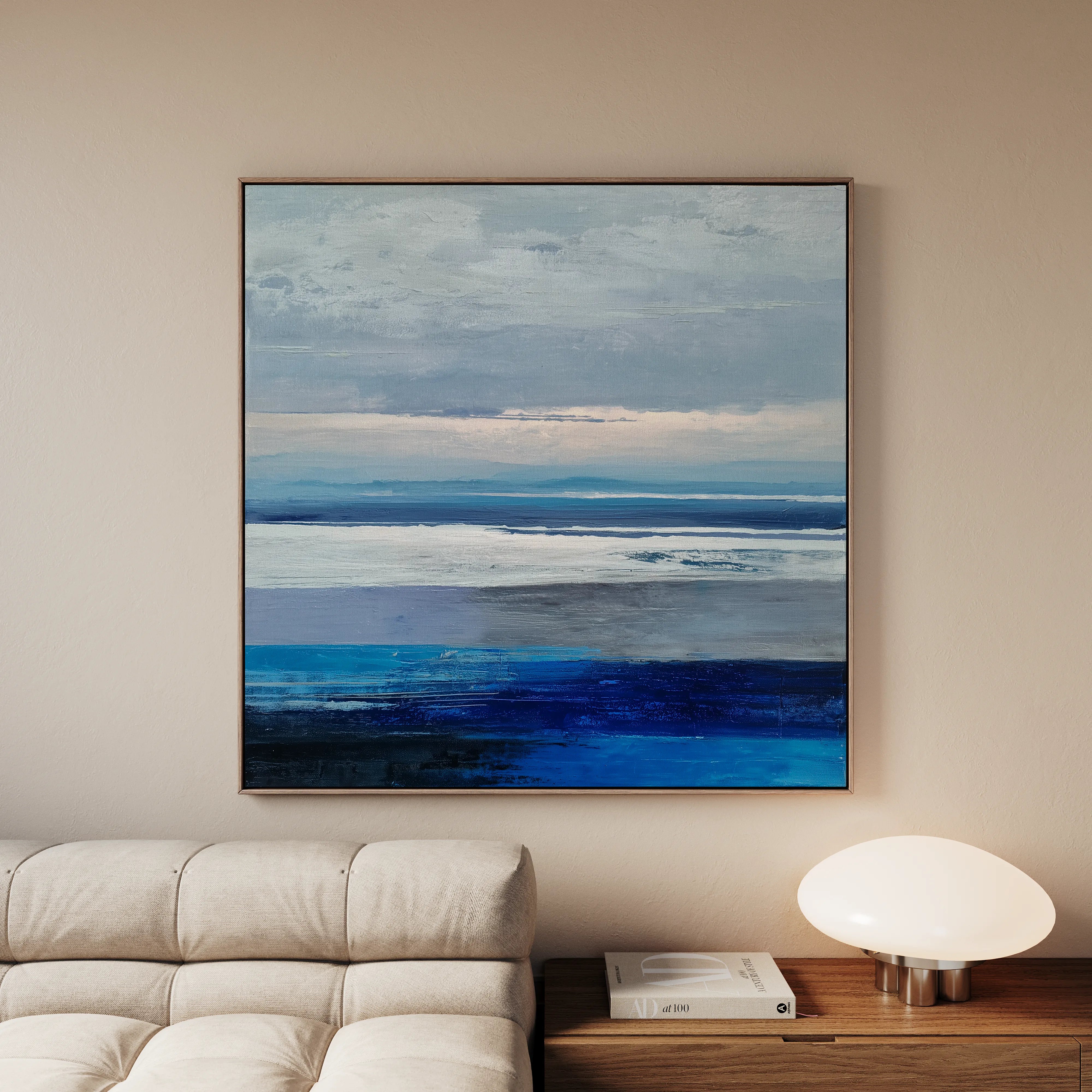 Abstract 1156 Canvas Art 16" x 16" / 40 x 40 cm / Black