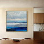 Abstract 1156 Canvas Art 16" x 16" / 40 x 40 cm / Black