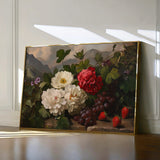 Floral 1156 Canvas Art 18" x 24" / 45 x 60 cm / Black