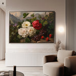 Floral 1156 Canvas Art 18" x 24" / 45 x 60 cm / Black