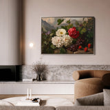 Floral 1156 Canvas Art 18" x 24" / 45 x 60 cm / Black