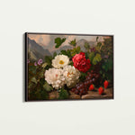 Floral 1156 Canvas Art 18" x 24" / 45 x 60 cm / Black