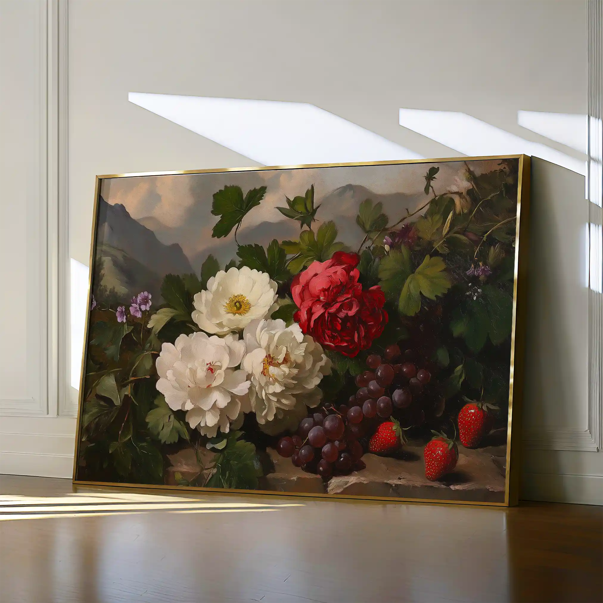 Floral 1156 Canvas Art 60 x 40 cm / Black