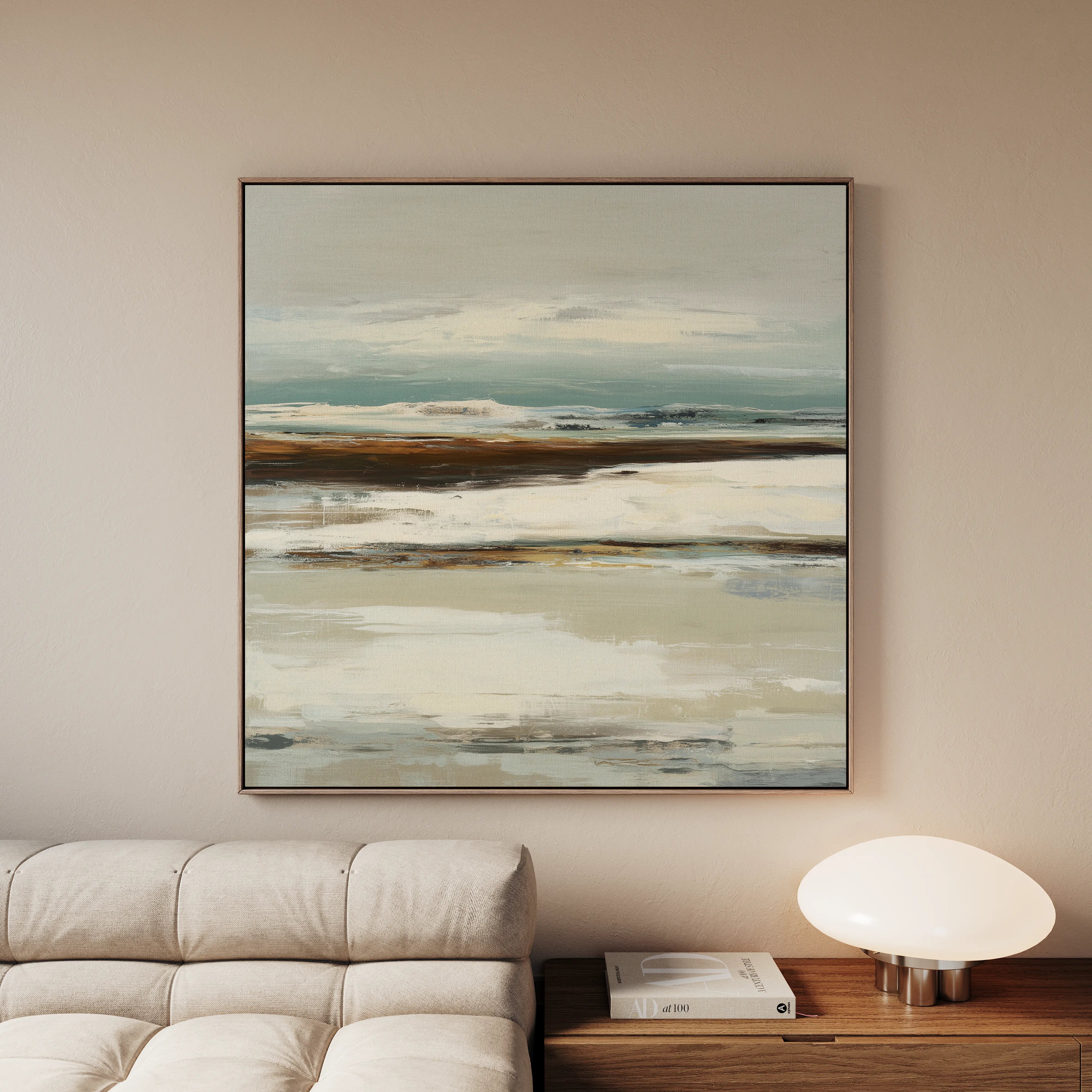 Abstract 1157 Canvas Art 16" x 16" / 40 x 40 cm / Black
