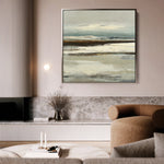 Abstract 1157 Canvas Art 16" x 16" / 40 x 40 cm / Black