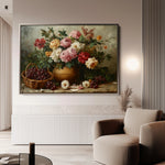 Floral 1157 Canvas Art 18" x 24" / 45 x 60 cm / Black