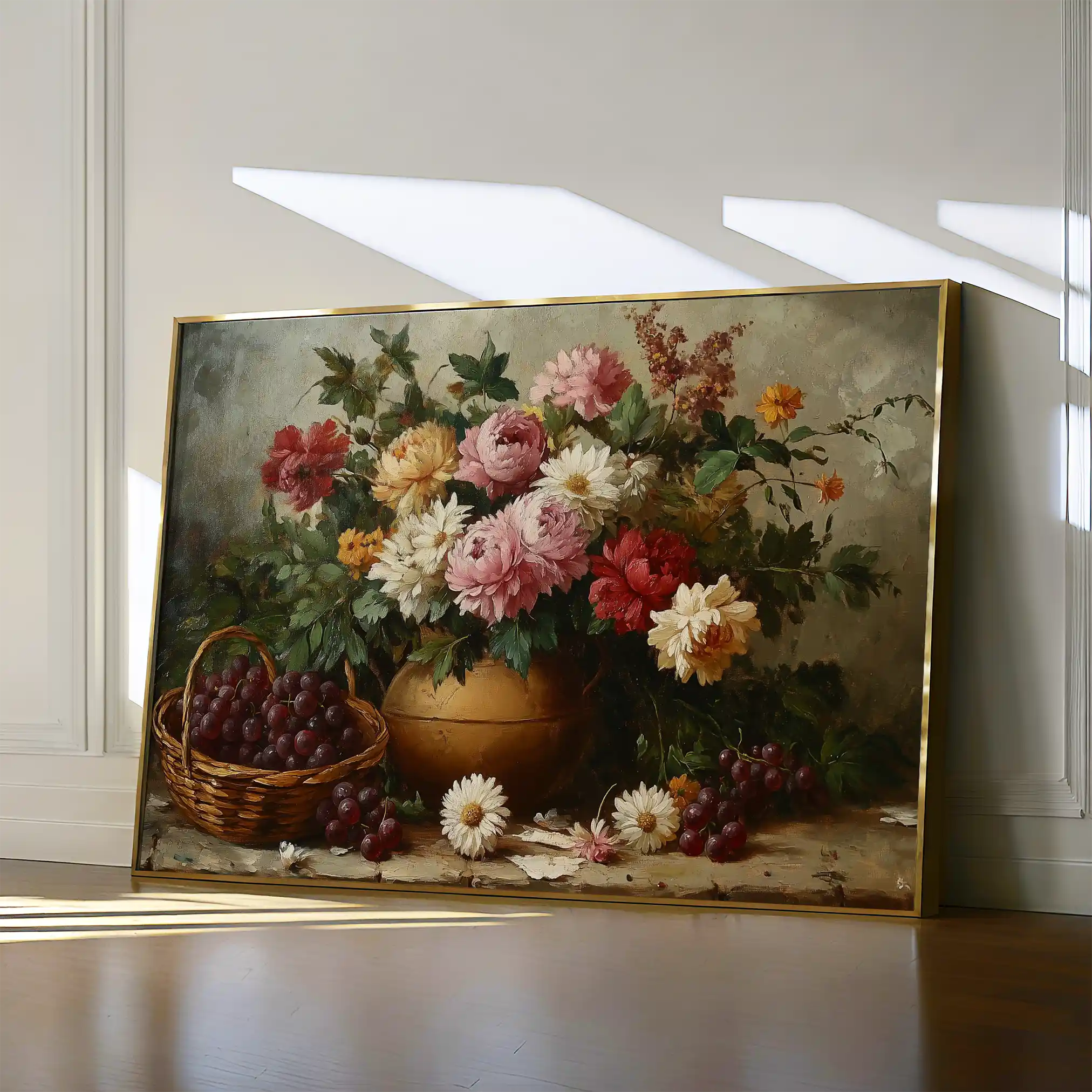 Floral 1157 Canvas Art 60 x 40 cm / Black