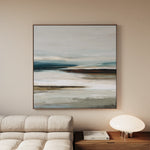 Abstract 1158 Canvas Art 16" x 16" / 40 x 40 cm / Black