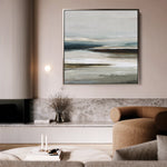 Abstract 1158 Canvas Art 16" x 16" / 40 x 40 cm / Black