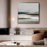 Abstract 1158 Canvas Art 16" x 16" / 40 x 40 cm / Black