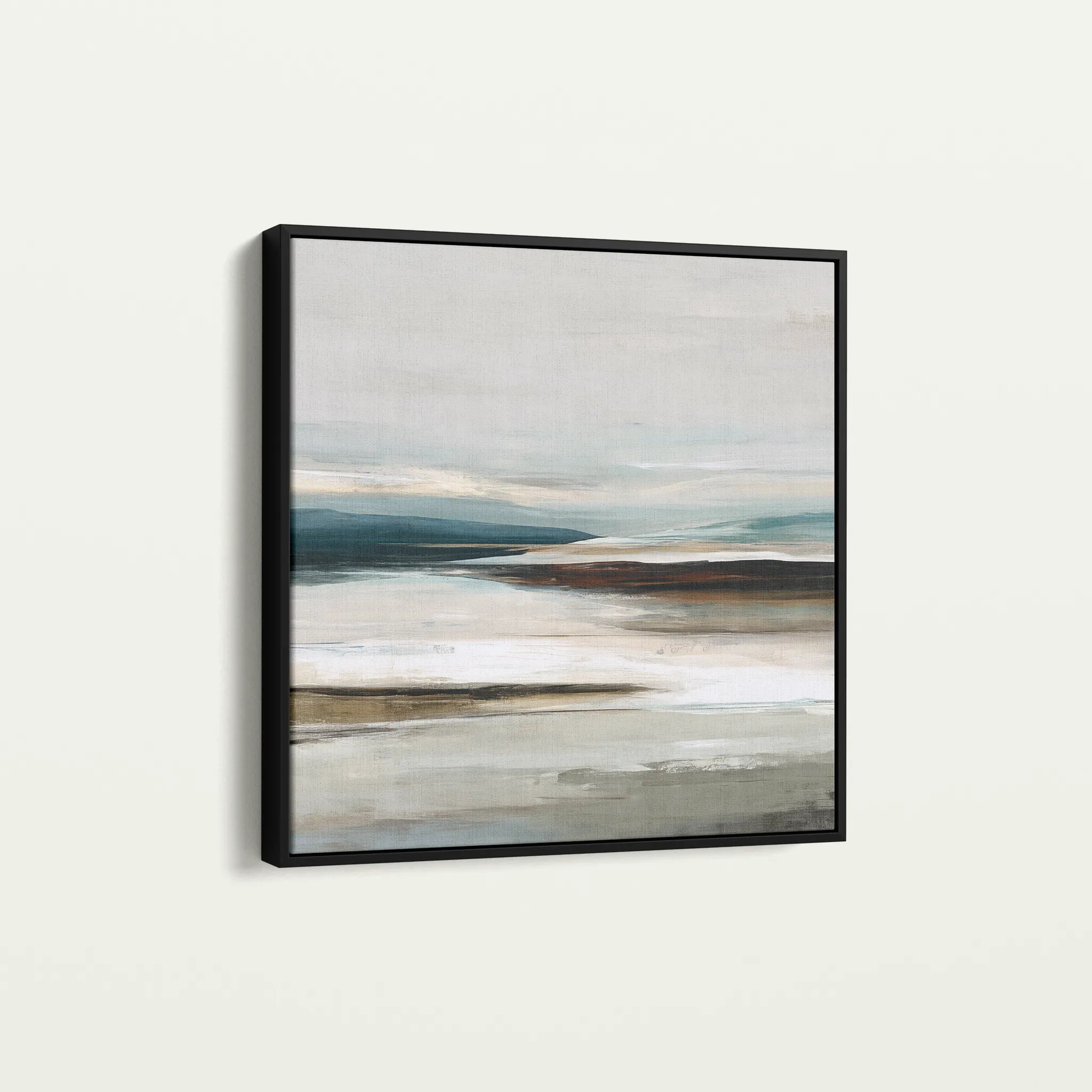 Abstract 1158 Canvas Art 16" x 16" / 40 x 40 cm / Black