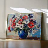 Floral 1158 Canvas Art 18" x 24" / 45 x 60 cm / Black