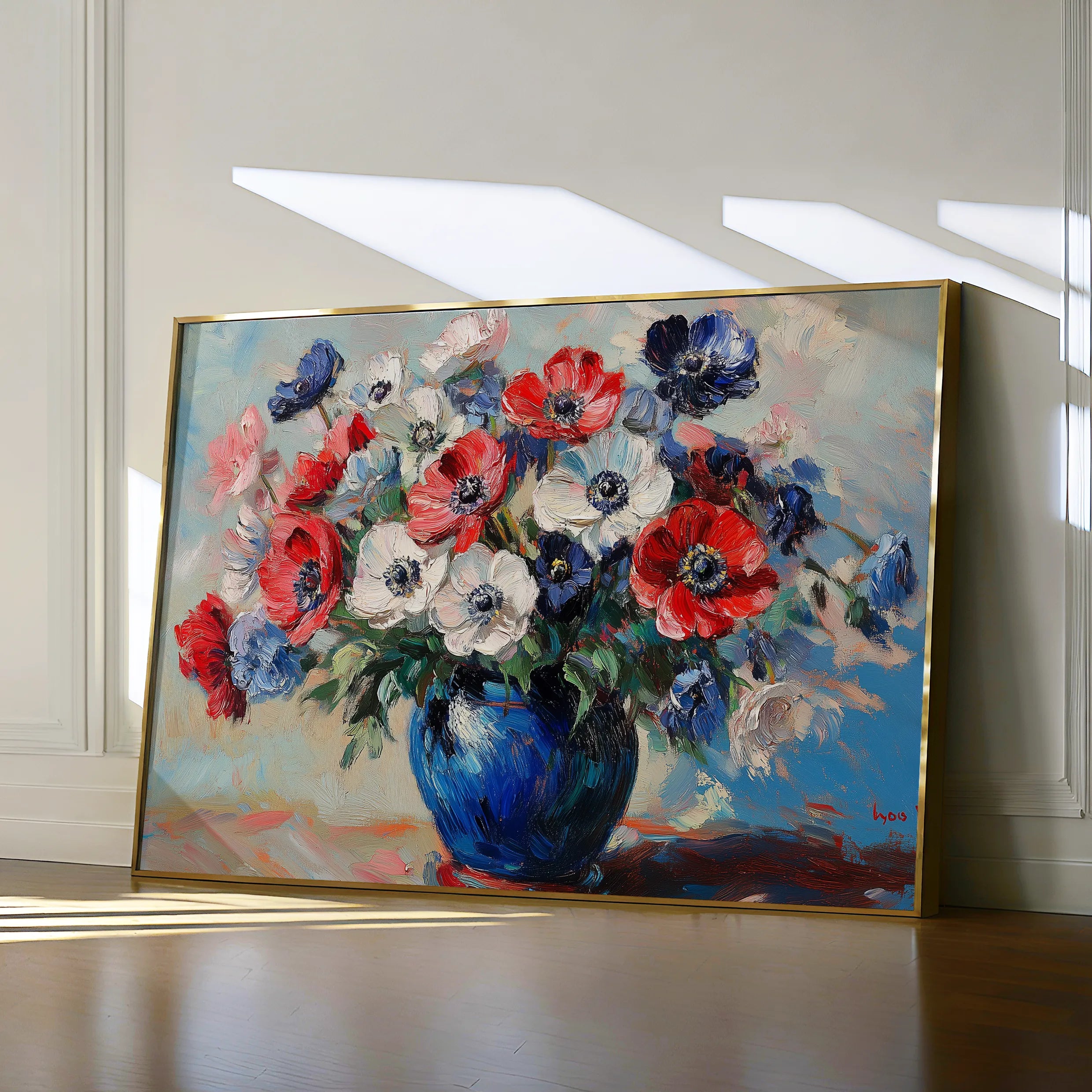 Floral 1158 Canvas Art 18" x 24" / 45 x 60 cm / Black