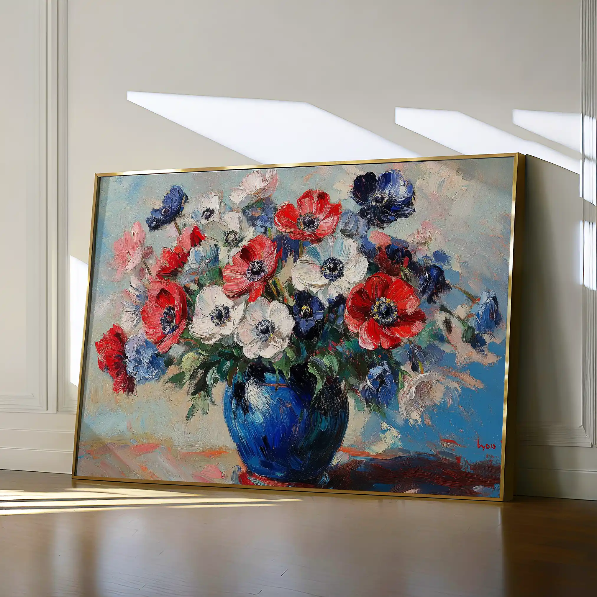 Floral 1158 Canvas Art 60 x 40 cm / Black