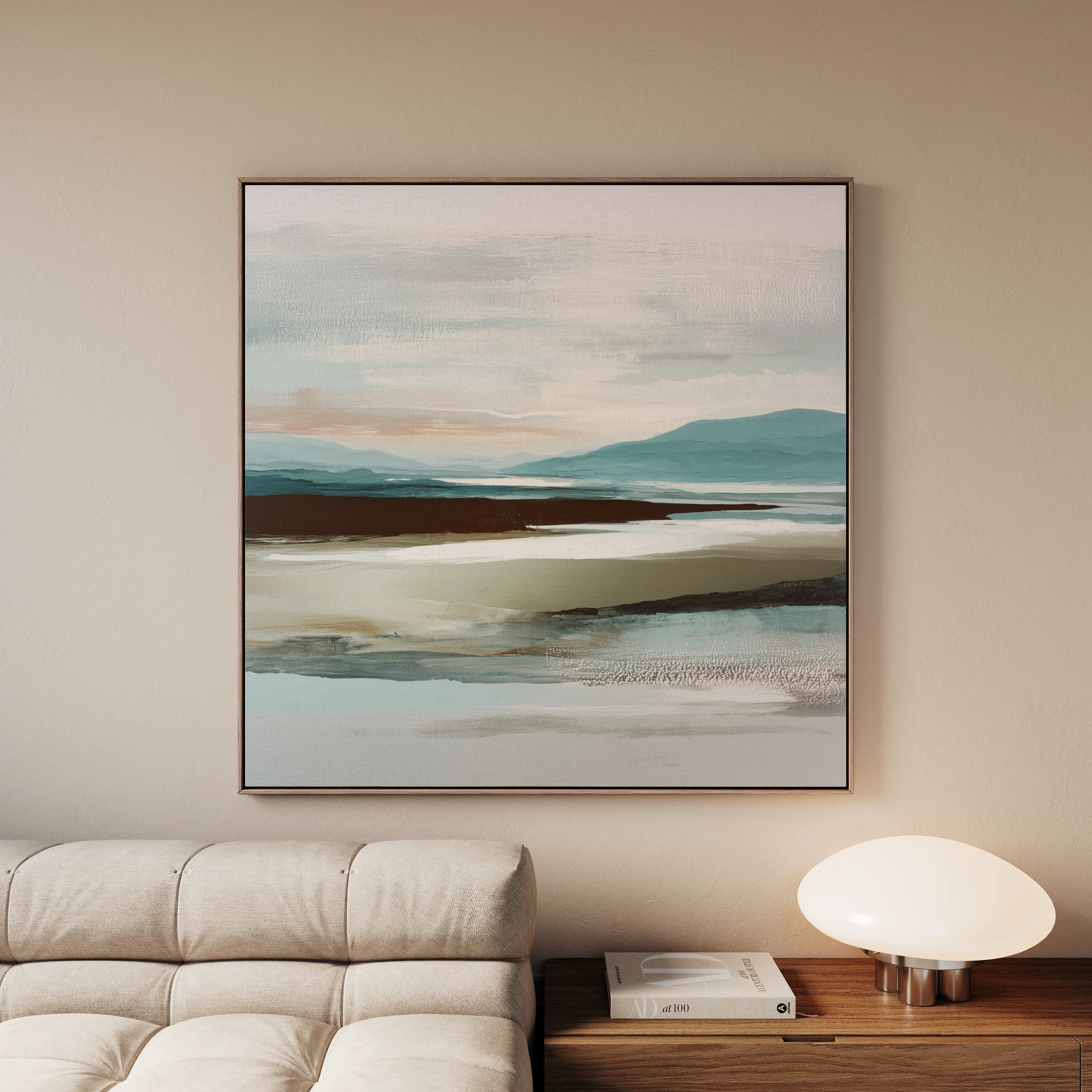 Abstract 1159 Canvas Art 16" x 16" / 40 x 40 cm / Black