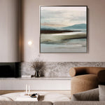 Abstract 1159 Canvas Art 16" x 16" / 40 x 40 cm / Black