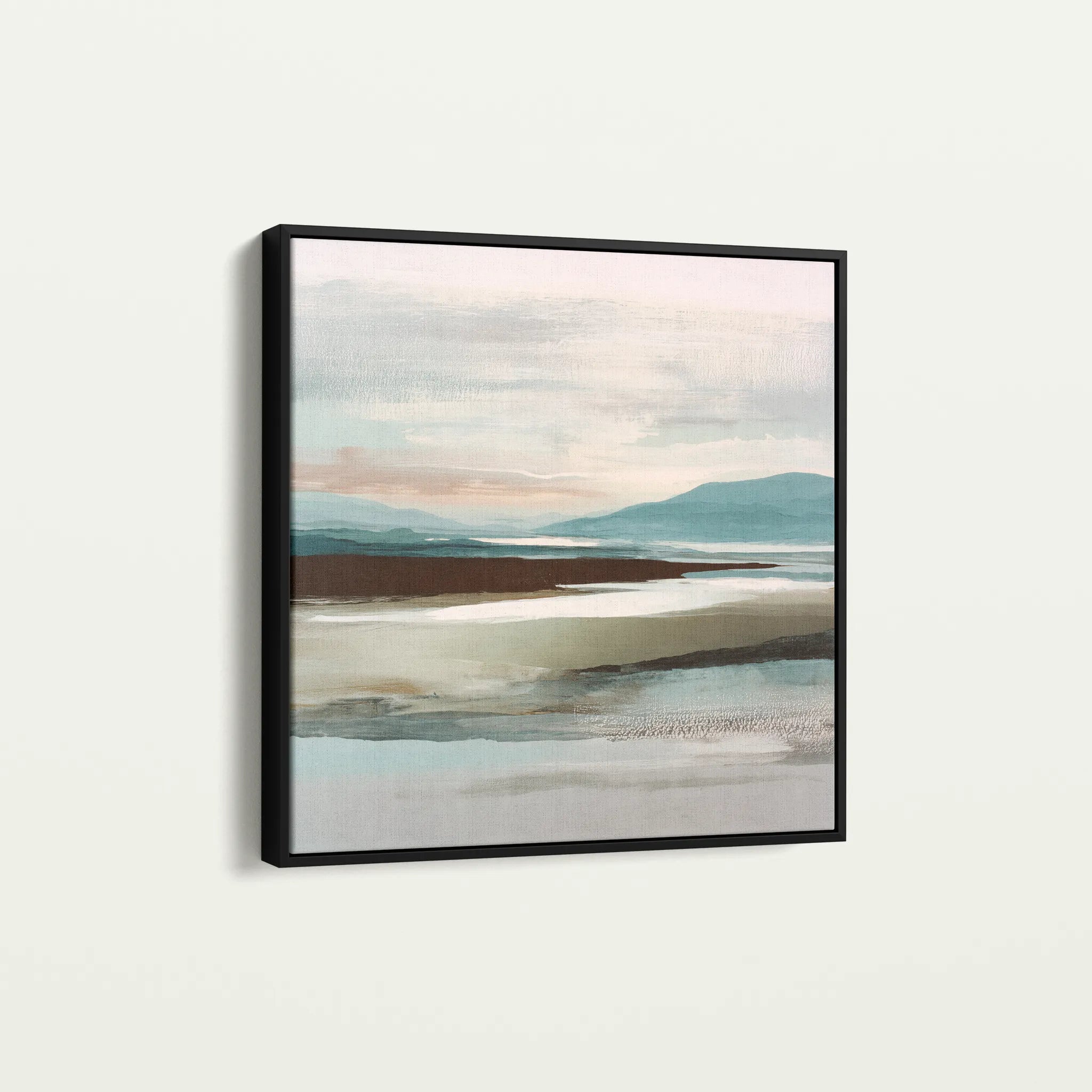 Abstract 1159 Canvas Art 16" x 16" / 40 x 40 cm / Black