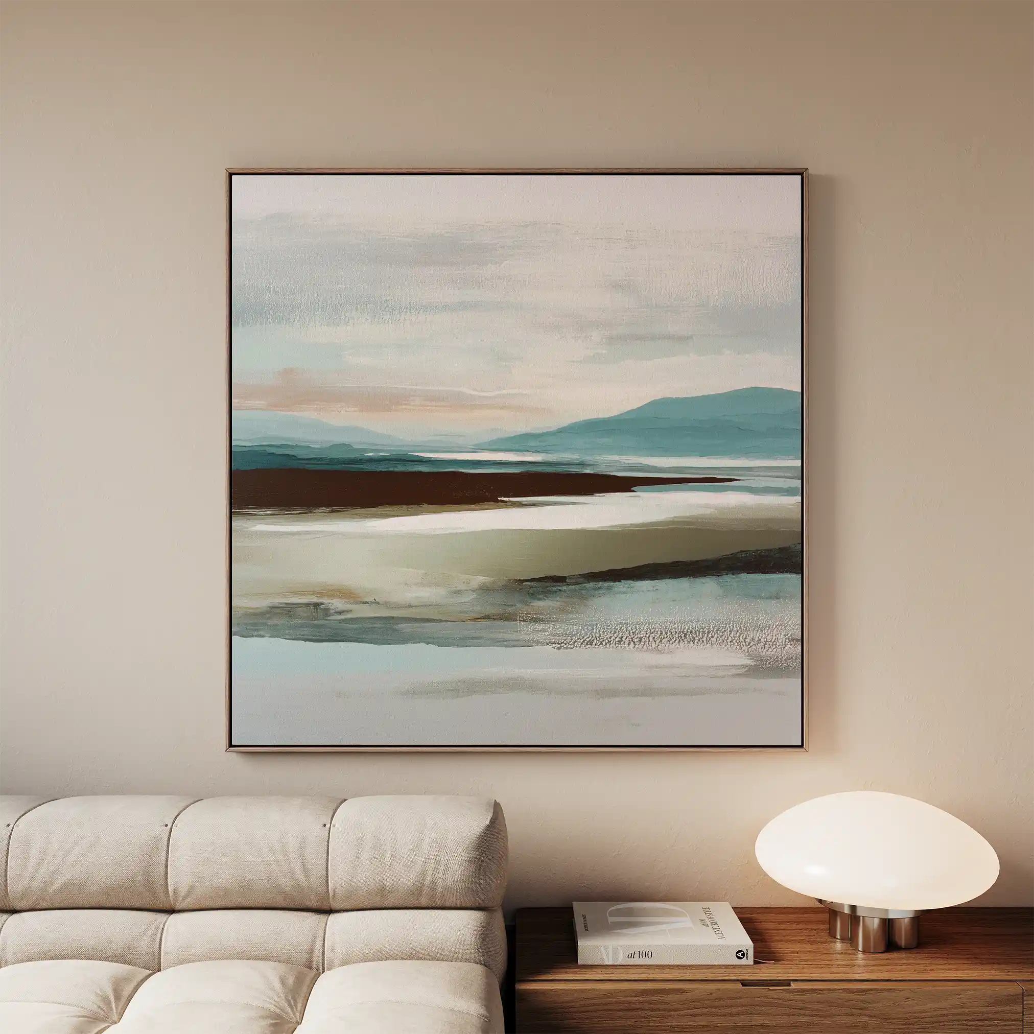 Abstract 1159 Canvas Art 60 x 60 cm / Black