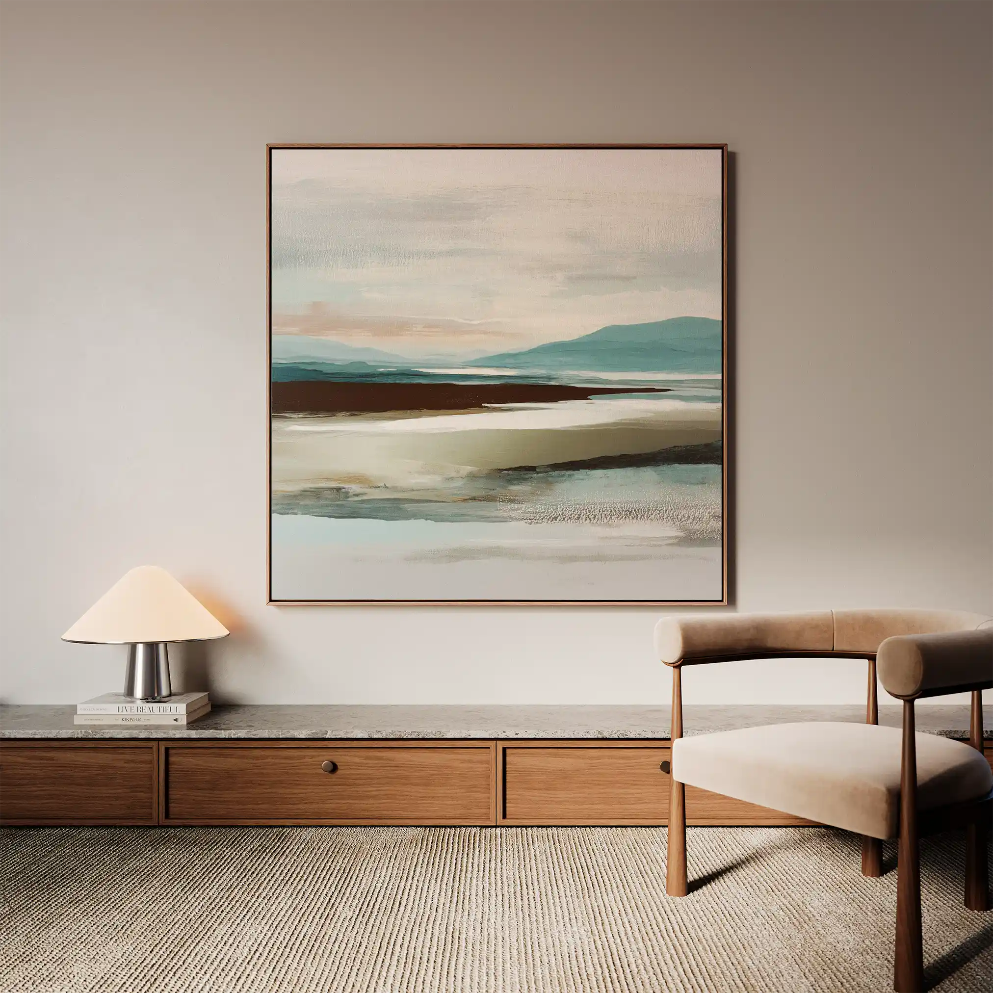 Abstract 1159 Canvas Art 60 x 60 cm / Black