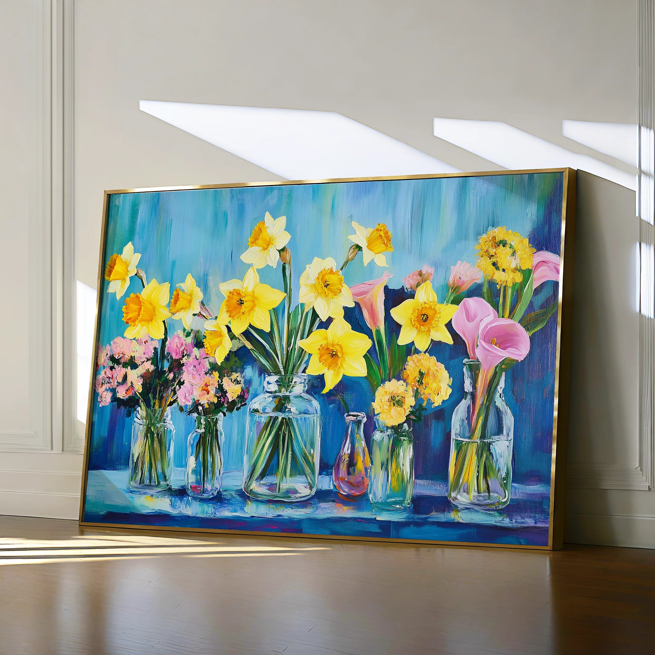 Floral 1159 Canvas Art 18" x 24" / 45 x 60 cm / Black