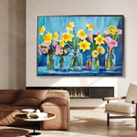 Floral 1159 Canvas Art 18" x 24" / 45 x 60 cm / Black