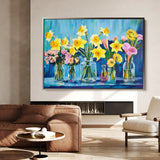 Floral 1159 Canvas Art 18" x 24" / 45 x 60 cm / Black