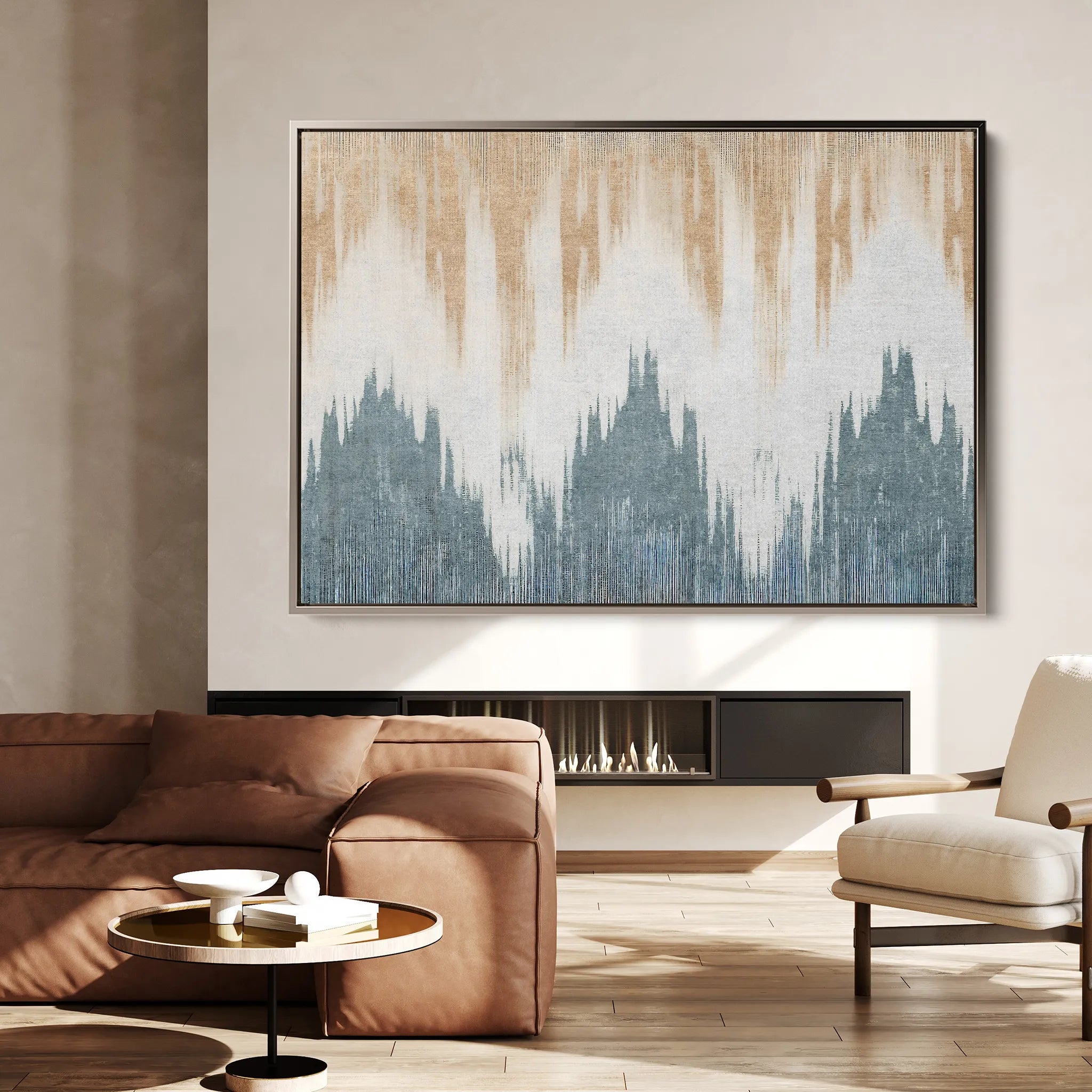 Abstract 116 Canvas Art 18" x 24" / 45 x 60 cm / Black