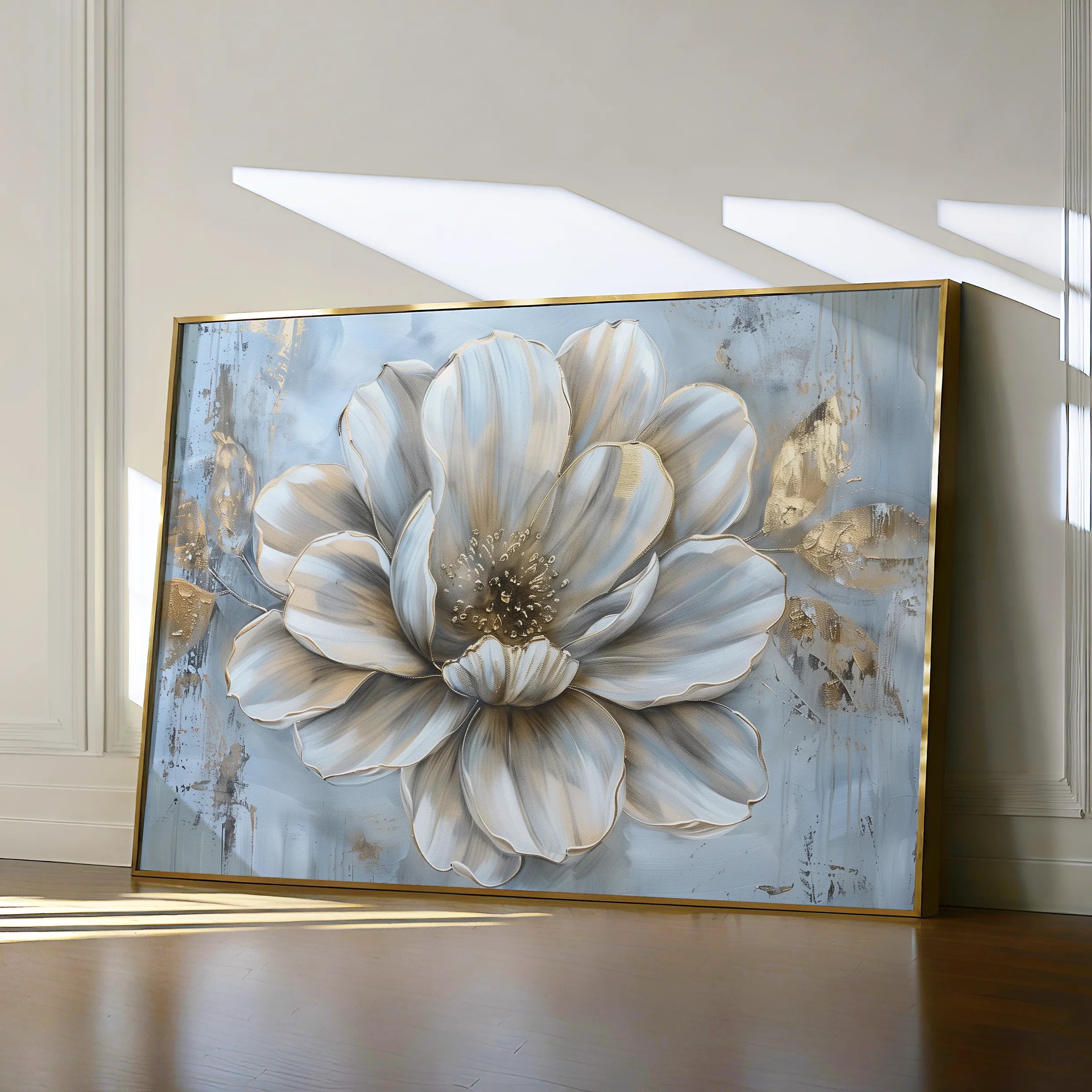 Floral 116 Canvas Art 18" x 24" / 45 x 60 cm / Black