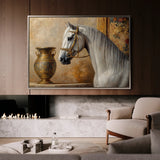 Horses 116 Canvas Art 18" x 24" / 45 x 60 cm / Black
