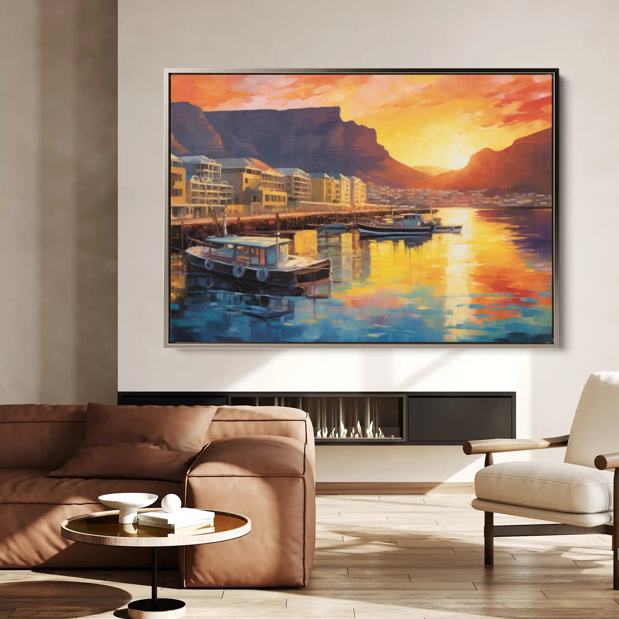 Landscape 116 Canvas Art 60 x 40 cm / Black