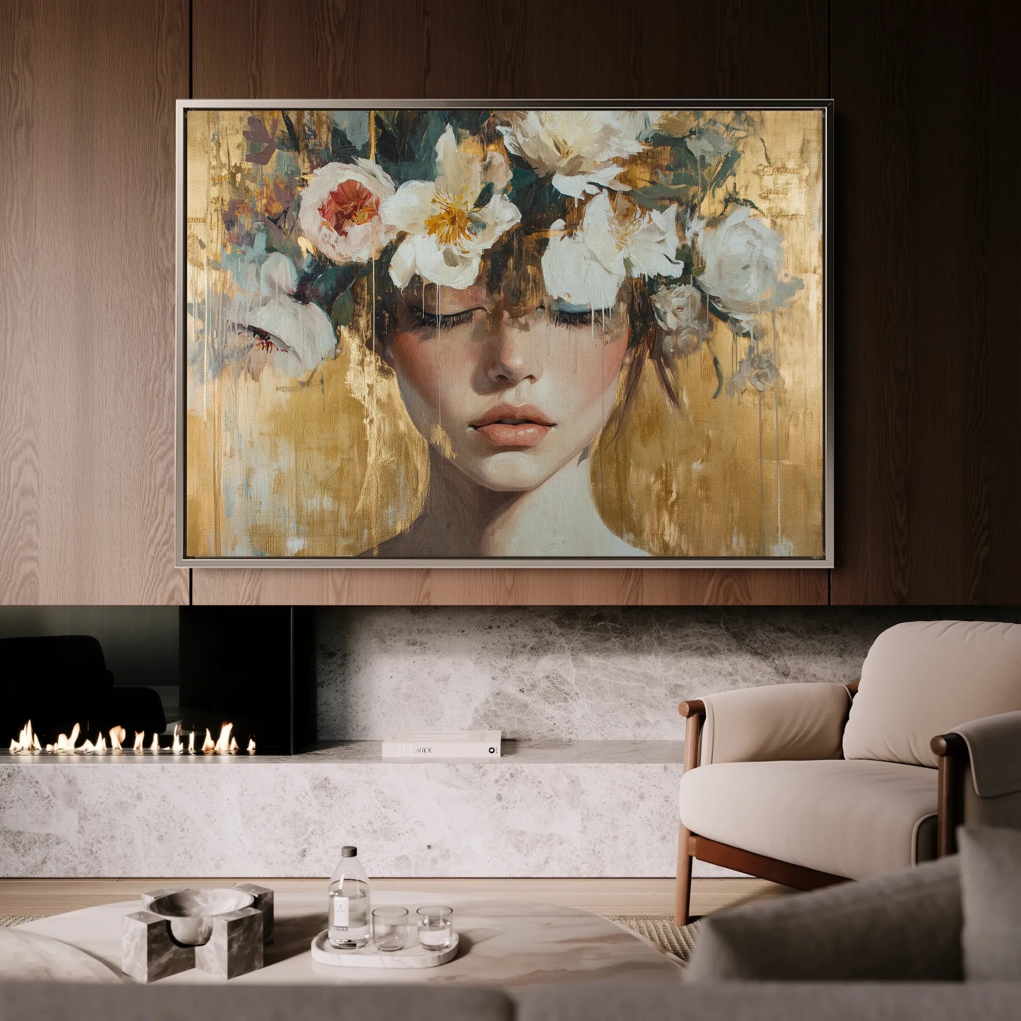 Portrait 116 Canvas Art 18" x 24" / 45 x 60 cm / Black