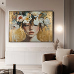Portrait 116 Canvas Art 18" x 24" / 45 x 60 cm / Black