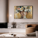 Portrait 116 Canvas Art 18" x 24" / 45 x 60 cm / Black