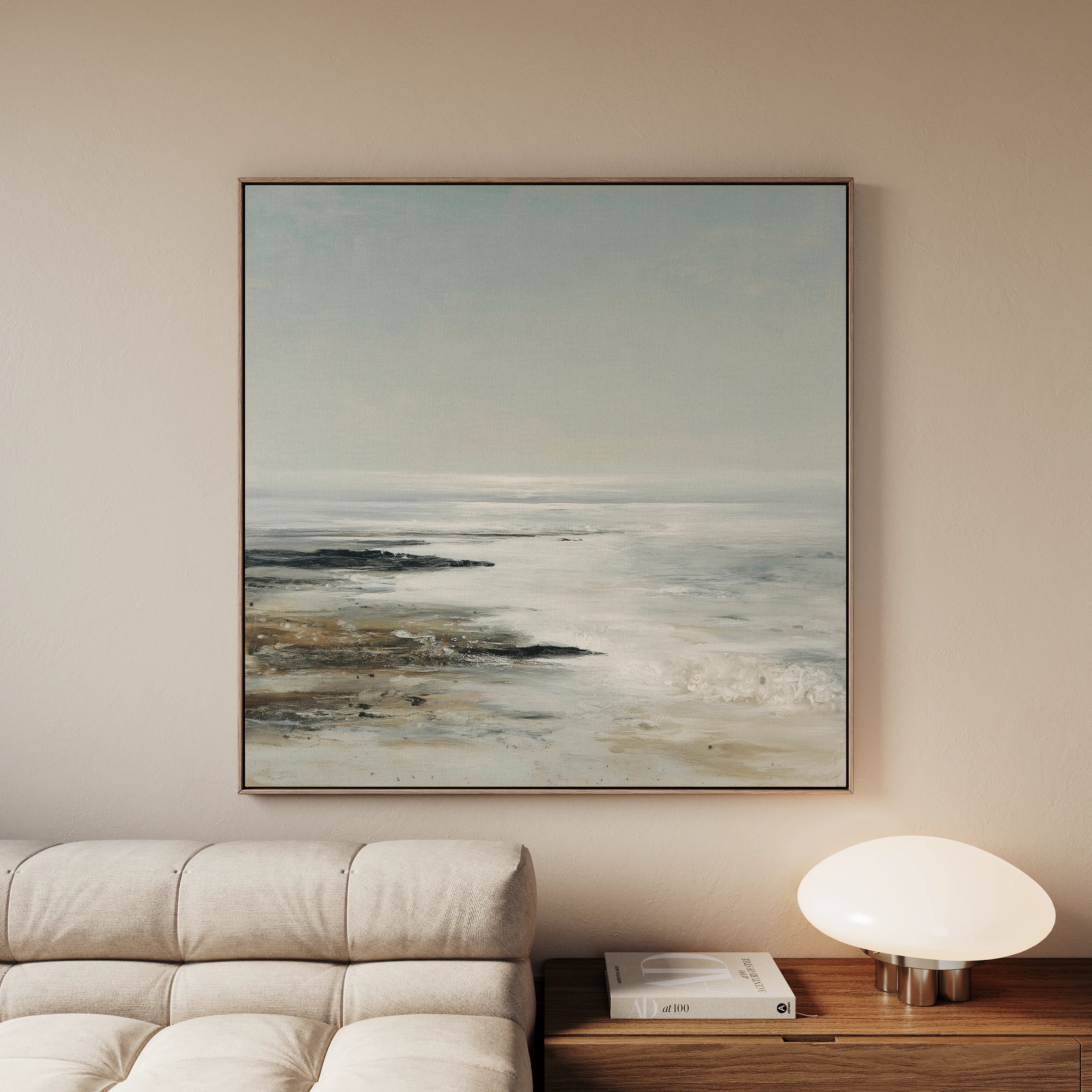 Abstract 1160 Canvas Art 16" x 16" / 40 x 40 cm / Black